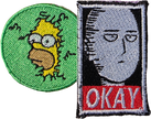 Custi Embroidered Iron on 2x Patches