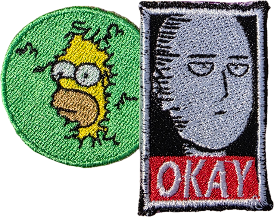 Custi Embroidered Iron on 2x Patches