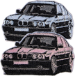 Custi Embroidered Iron on Car 2x Patches
