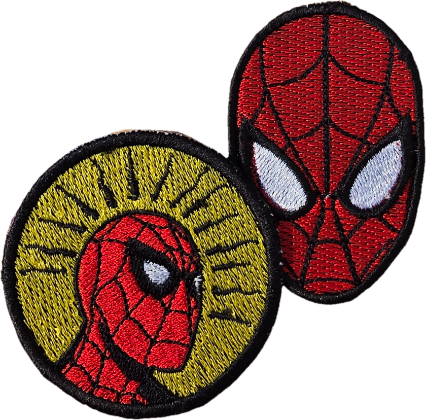 Custi Embroidered Iron-on & Sew-on Spiderman 2x Patches