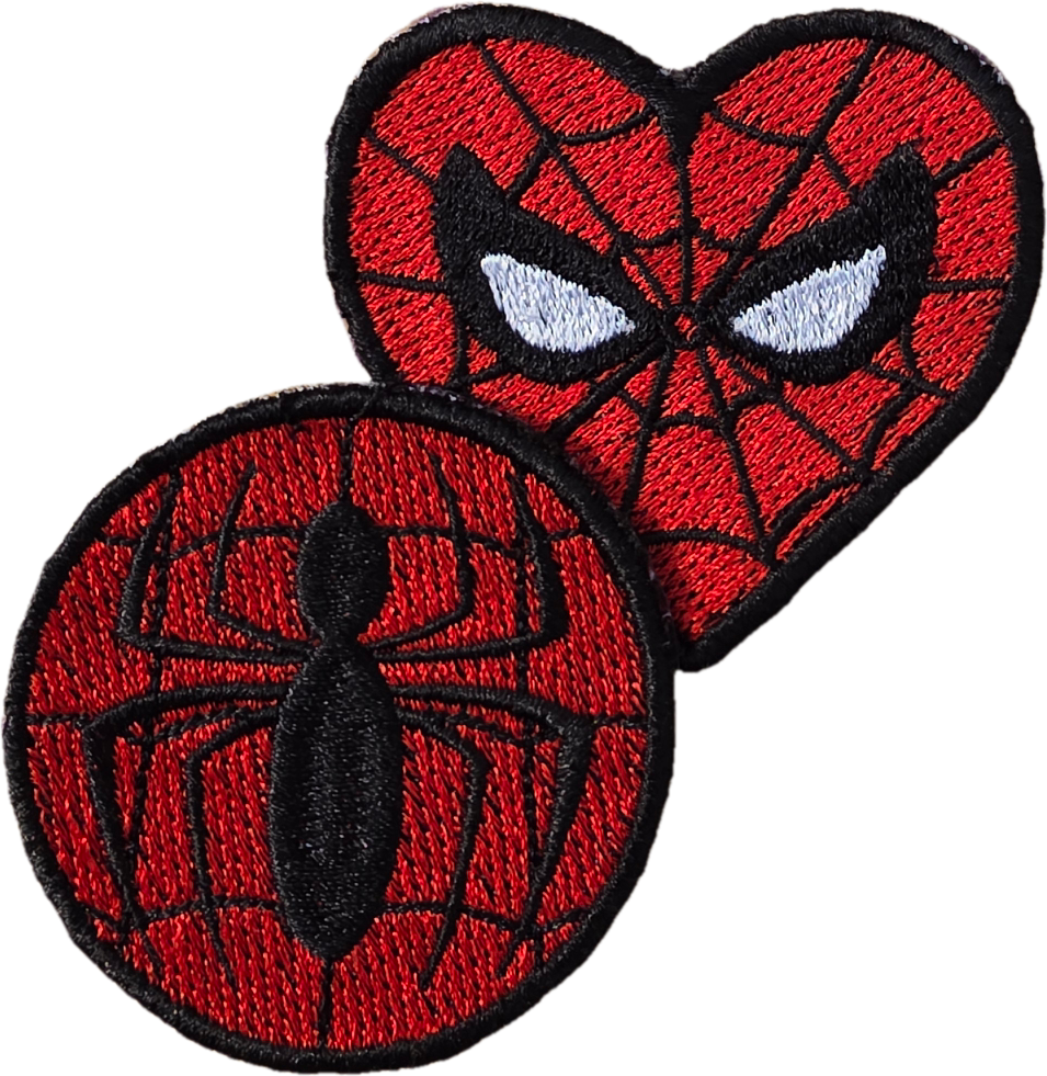 Custi Embroidered Iron-on & Sew-on Spiderman 2x Patches