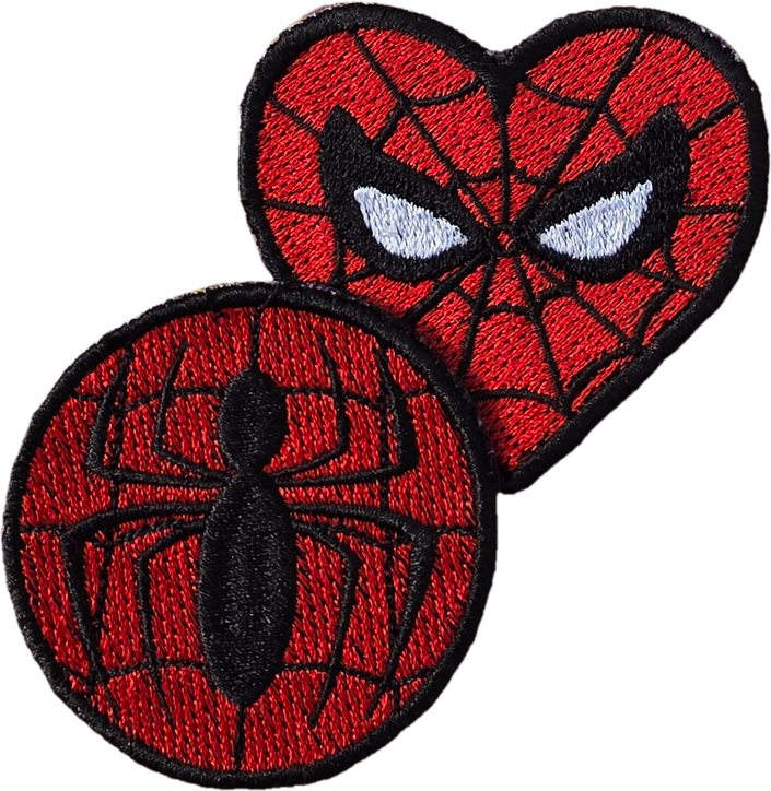 Custi Embroidered Iron-on & Sew-on Spiderman 2x Patches