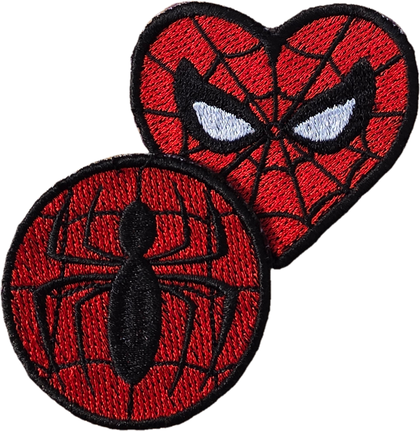 Custi Embroidered Iron-on & Sew-on Spiderman 2x Patches