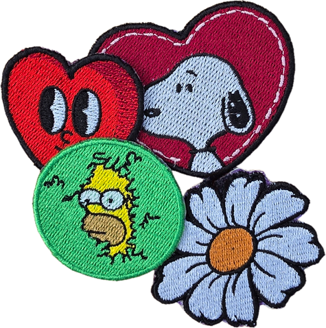Custi Embroidered Iron-on & Sew-on 4x Patches