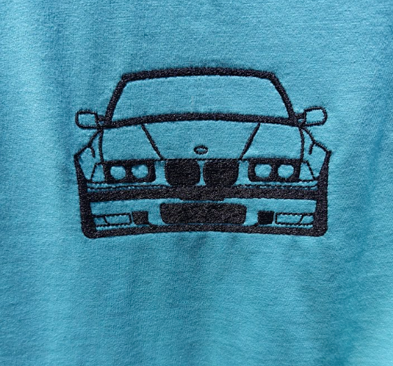 Custi Embroidered Car T-shirt