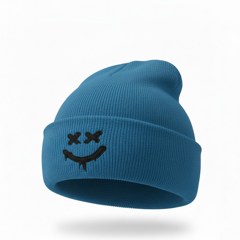 Custi Embroidered Smiley - Beanie