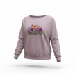 Custi Embroidered Flowers Fleece Top
