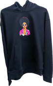 Custi Embroidered Sun Glasses Lady Hoodie