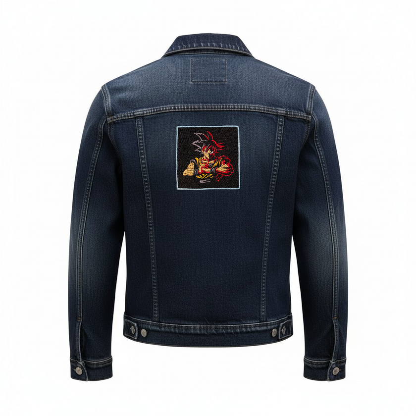 Custi Embroidered Goku Denim Jacket