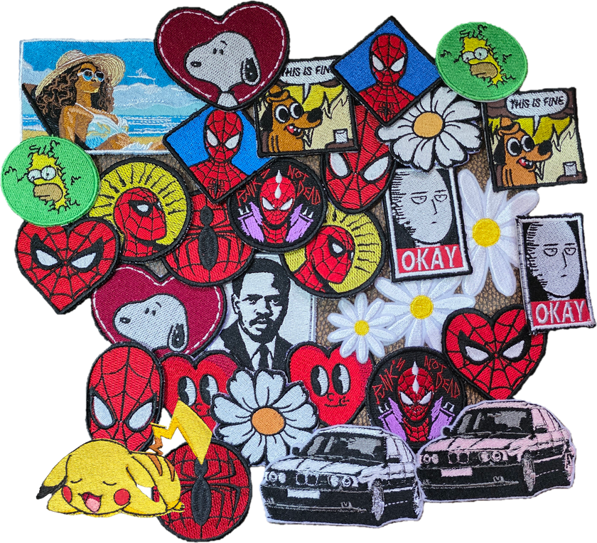 32 Custi Embroidered Iron-on & Sew-on super pack Patches