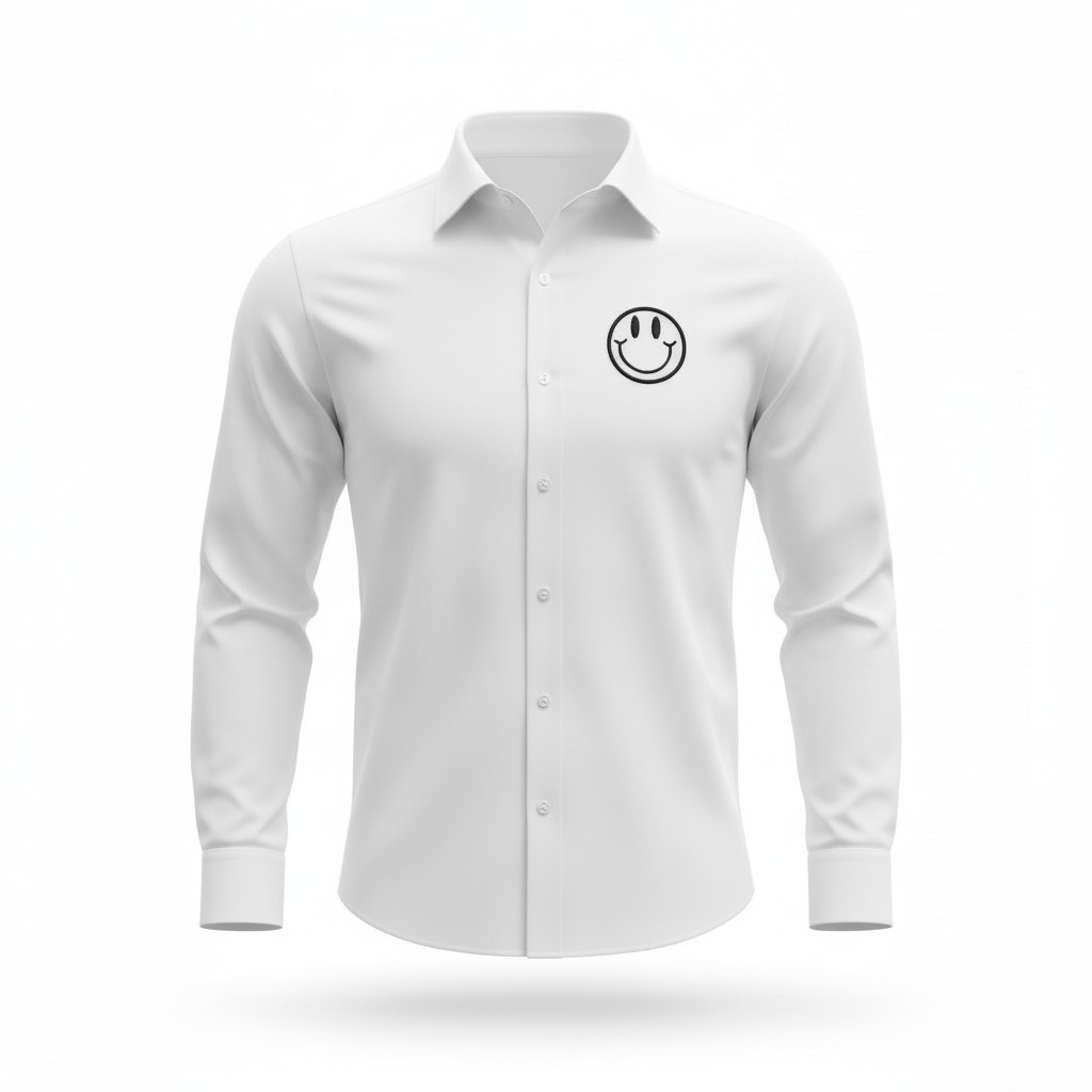 Custi Embroidered Smiley Shirt