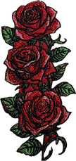 Custi Embroidered Roses Denim Jacket