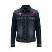 Custi Embroidered Hearts Denim Jacket
