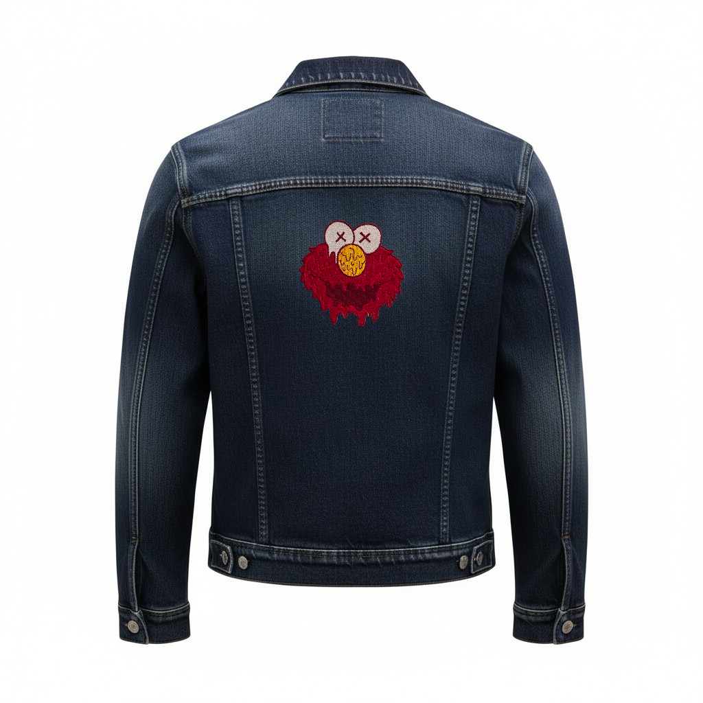 Custi Embroidered Elmo Denim Jacket