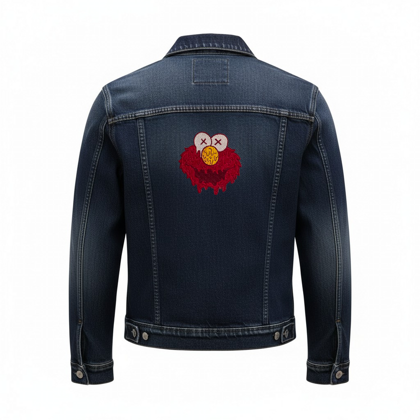 Custi Embroidered Elmo Denim Jacket