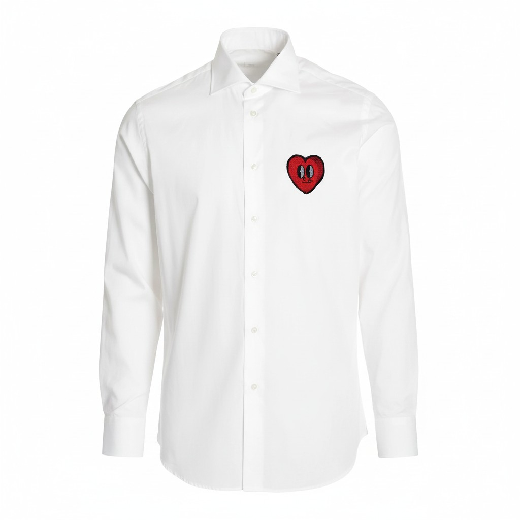 Custi Embroidered Heart Shirt