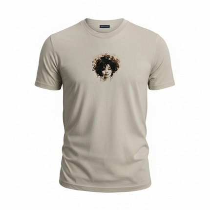 Custi Embroidered Afro Lady T-shirt