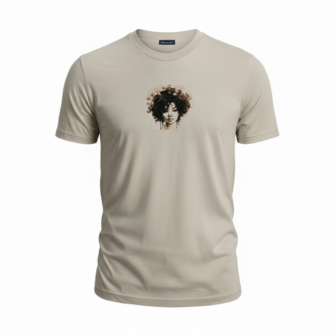 Custi Embroidered Afro Lady T-shirt