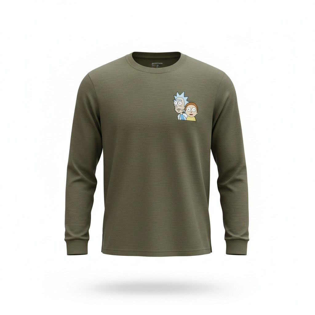 Custi Embroidered Rick and Morty Fleece Top