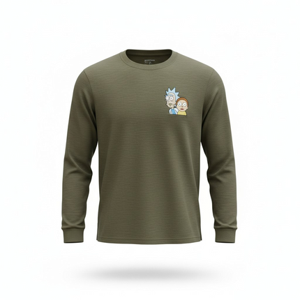 Custi Embroidered Rick and Morty Fleece Top