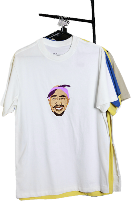 Custi Embroidered 2 Pac T-shirt