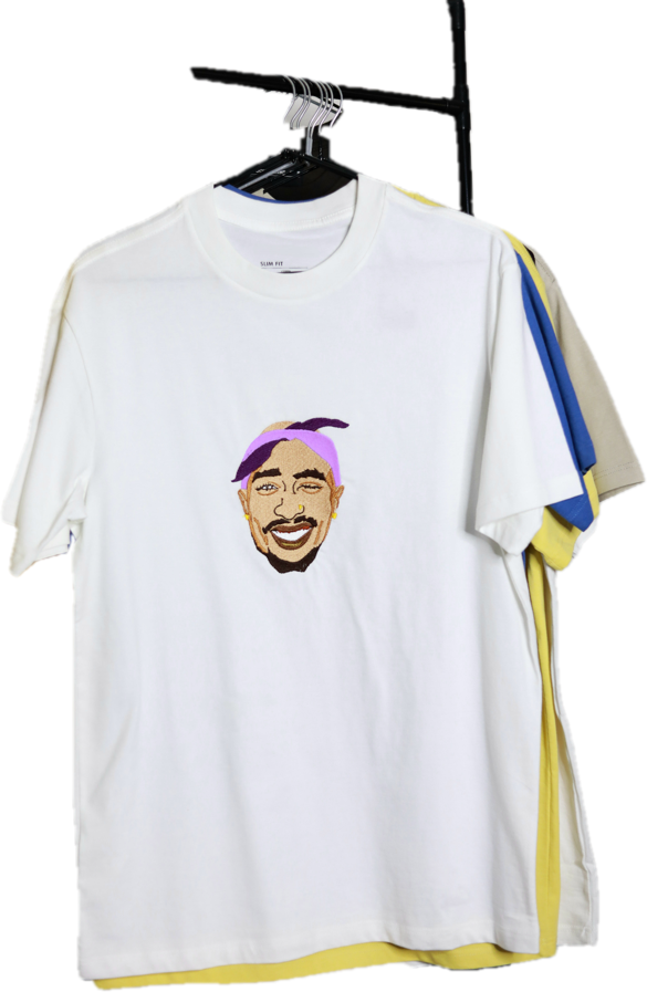 Custi Embroidered 2 Pac T-shirt